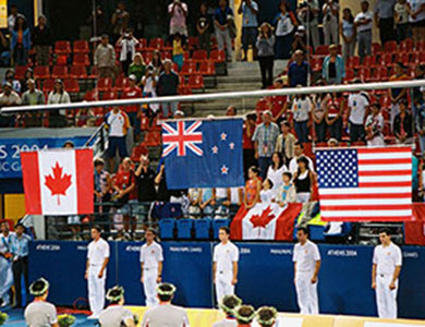 NZ Flag at Athens