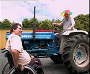 Grant and Dad on Tractor